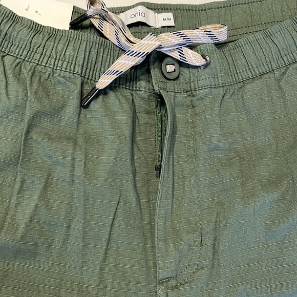 Onia All Terrain Cotton Stretch Ripstop Joggers in Sea Moss Green Size M - Picture 10 of 13